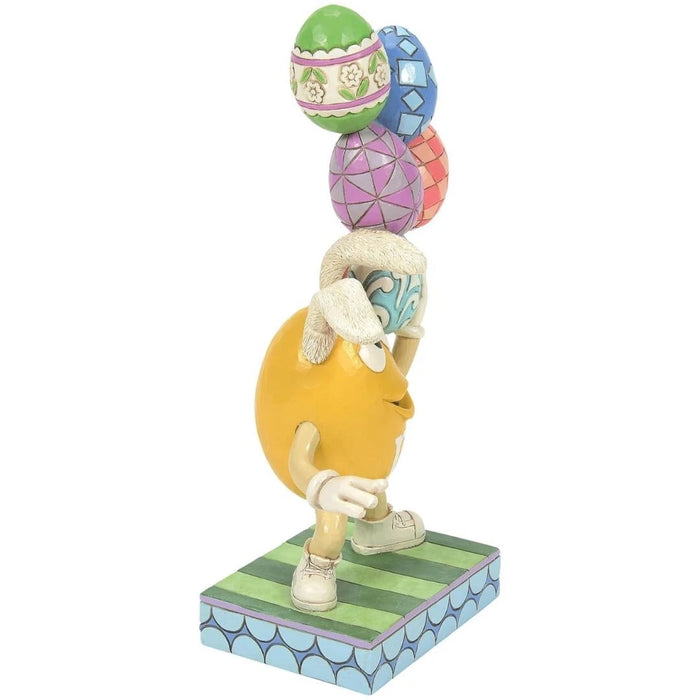 Enesco M&M's by Jim Shore Yellow Character Balancing Easter Eggs Figurine, NEW