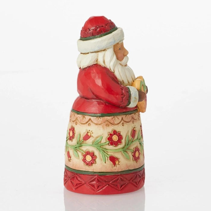 Enesco Jim Shore Heartwood Creek Four Seasons Mini Santa Holding Heart Figurine