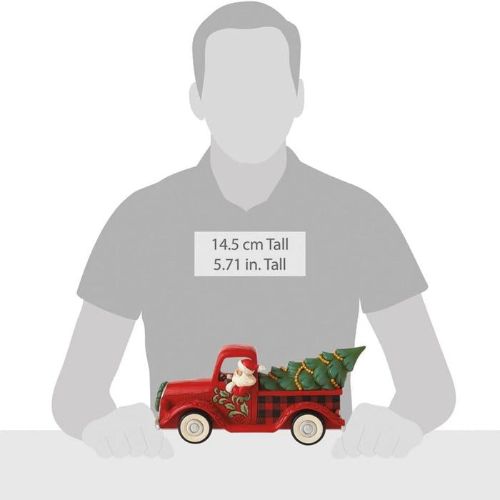 Enesco Jim Shore Heartwood Creek Four Seasons Highland Glen Santa Truck Figurine