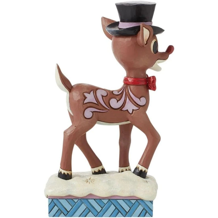 Rudolph Traditions by Jim Shore Reindeer Wearing Top Hat and Bowtie Figurine NIB