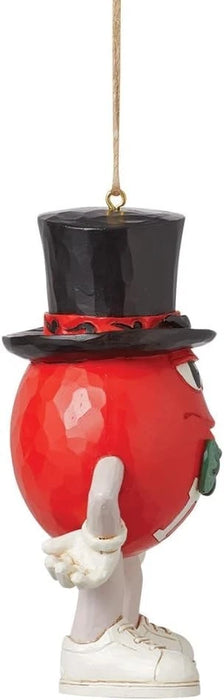 Enesco M&M's by Jim Shore Red Character in Top Hat Hanging Ornament NEW NIB