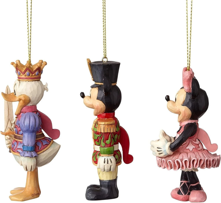 Jim Shore Enesco Mickey Minnie & Donald Duck Nutcracker Ornament Set of 3 NWT