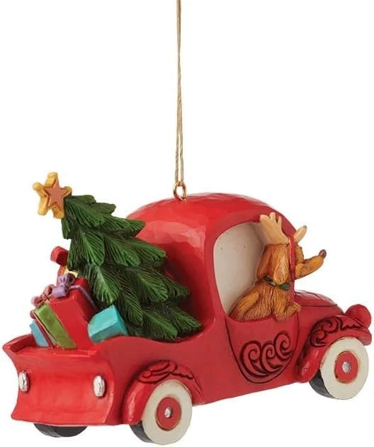 Enesco Dr. Seuss Grinch by Jim Shore Red Truck Hanging Ornament NEW NIB