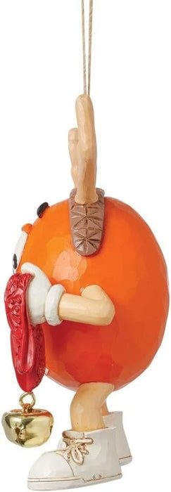 Enesco M&M's by Jim Shore Orange Character Dressed as Reindeer Hanging Ornament