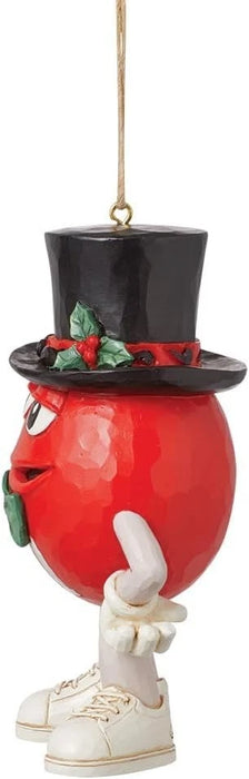 Enesco M&M's by Jim Shore Red Character in Top Hat Hanging Ornament NEW NIB