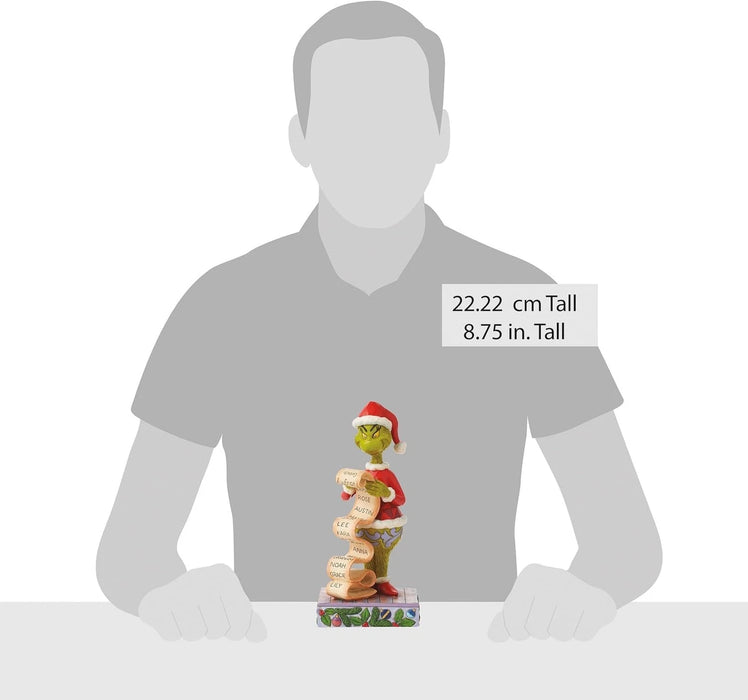 Dr. Seuss Grinch by Jim Shore Santa Grinch Holding the Naughty or Nice List NIB