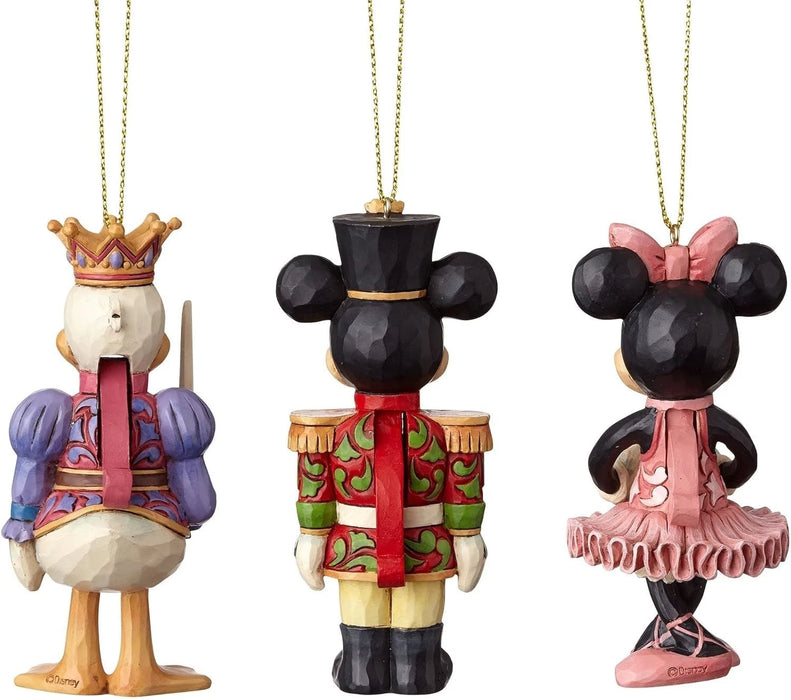 Jim Shore Enesco Mickey Minnie & Donald Duck Nutcracker Ornament Set of 3 NWT