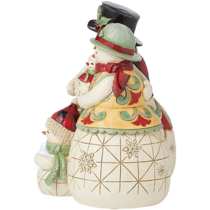 Enesco Jim Shore Heartwood Creek Highland Glen Snowmen Family Lit Figurine, NEW