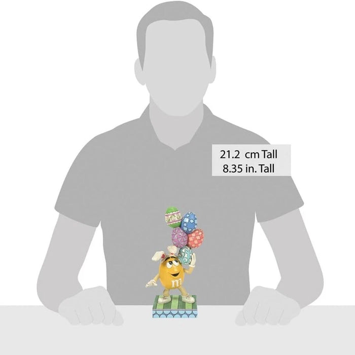 Enesco M&M's by Jim Shore Yellow Character Balancing Easter Eggs Figurine, NEW