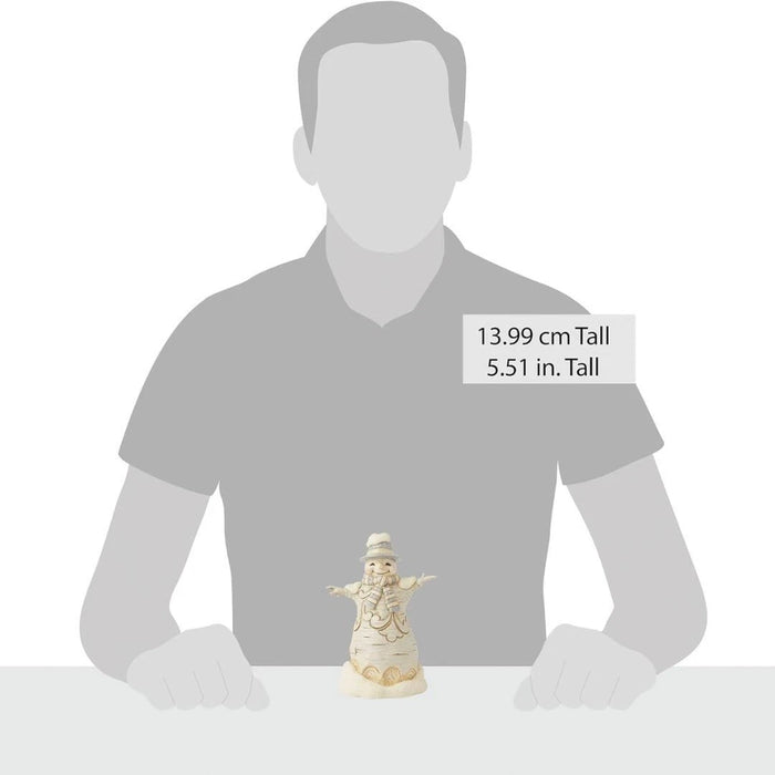 Enesco Jim Shore Heartwood Creek White Woodland Snowman in Top Hat Figurine NEW