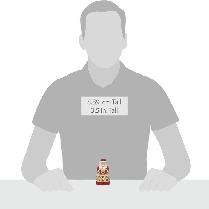 Enesco Jim Shore Heartwood Creek Four Seasons Mini Santa Holding Heart Figurine