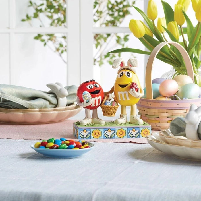 Enesco M&M's by Jim Shore Red and Yellow Characters with Easter Eggs Figurine