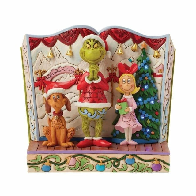 Jim Shore Dr. Seuss Grinch with Max and Cindy Figurine First Edition #6017056FE
