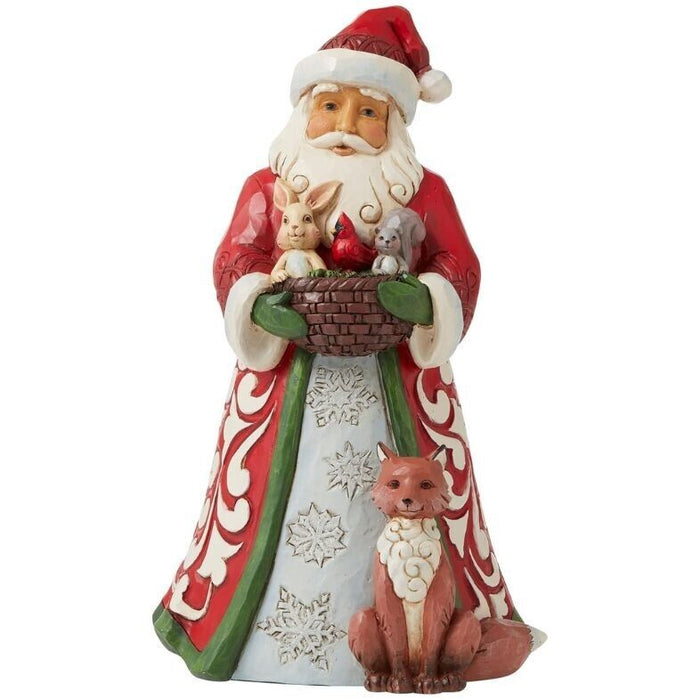 Enesco Jim Shore Heartwood Creek Santa with Animals Figurine, 7.25"