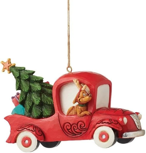 Enesco Dr. Seuss Grinch by Jim Shore Red Truck Hanging Ornament NEW NIB