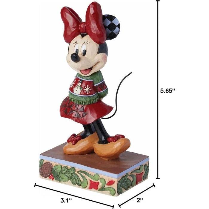 Disney Tradition Collection Jim Shore Minnie Mouse in Christmas Sweater Figurine