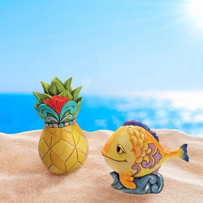 Enesco Jim Shore Heartwood Creek Four Seasons Mini Fish Figurine, NEW NIB