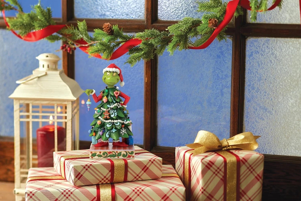 Dr. Seuss Grinch by Jim Shore Grinch Dressed as a Christmas Tree Figurine NIB