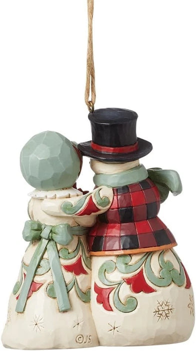 Jim Shore Heartwood Creek Highland Glen Mr. and Mrs. Snowman Hanging Ornament