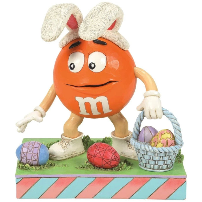 Enesco M&M's by Jim Shore Orange Character Easter Egg Hunt Figurine NEW NIB