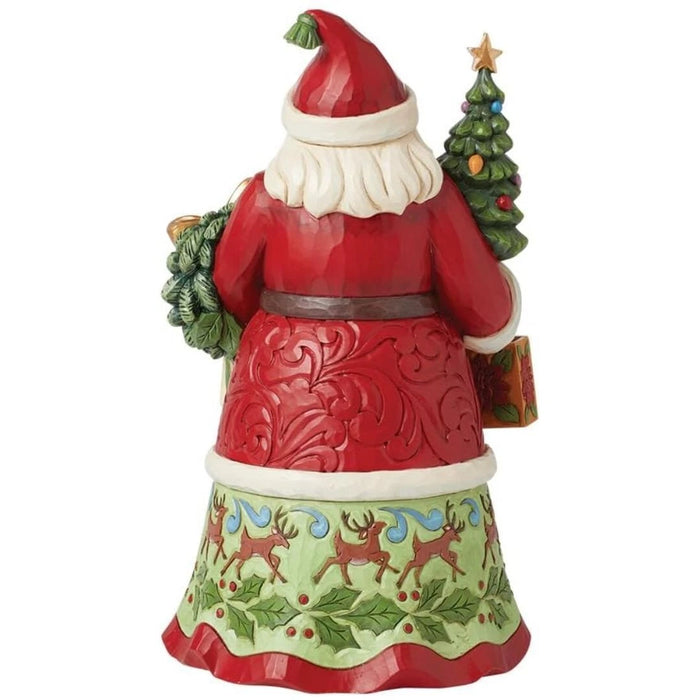 Enesco Jim Shore Heartwood Creek Santa Holding Gifts Bags Figurine, NEW NIB