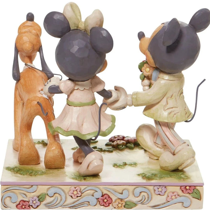 Jim Shore Disney Traditions Mickey and Minnie Mouse Walking Pluto Figurine NEW