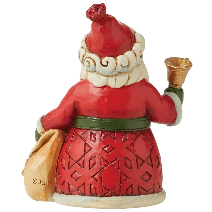 Enesco Jim Shore Heartwood Creek Santa with Bell and Bag Miniature Figurine NEW