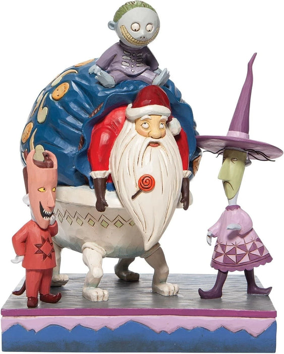 Jim Shore The Nightmare Before Christmas Lock, Shock and Barrel with Santa