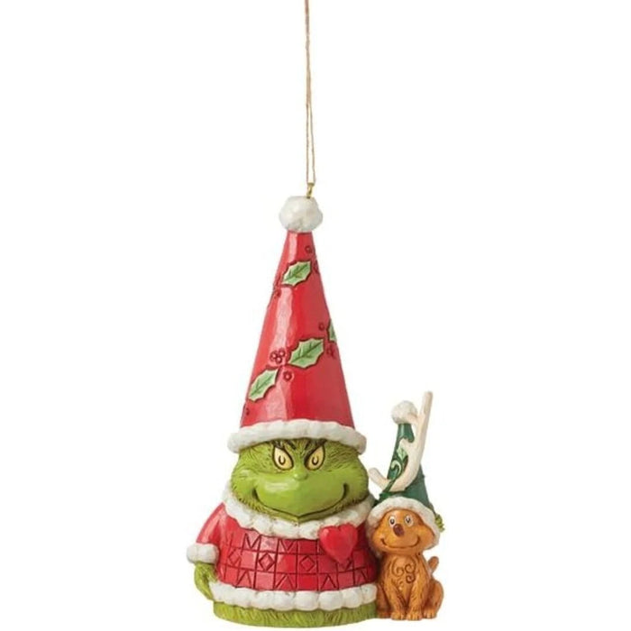 Jim Shore Santa Grinch Gnome with Reindeer Max Hanging Ornament, NIB NEW
