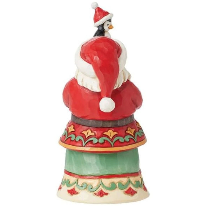 Jim Shore Heartwood Creek Santa with Presents and a Penguin Pint-Sized Figurine