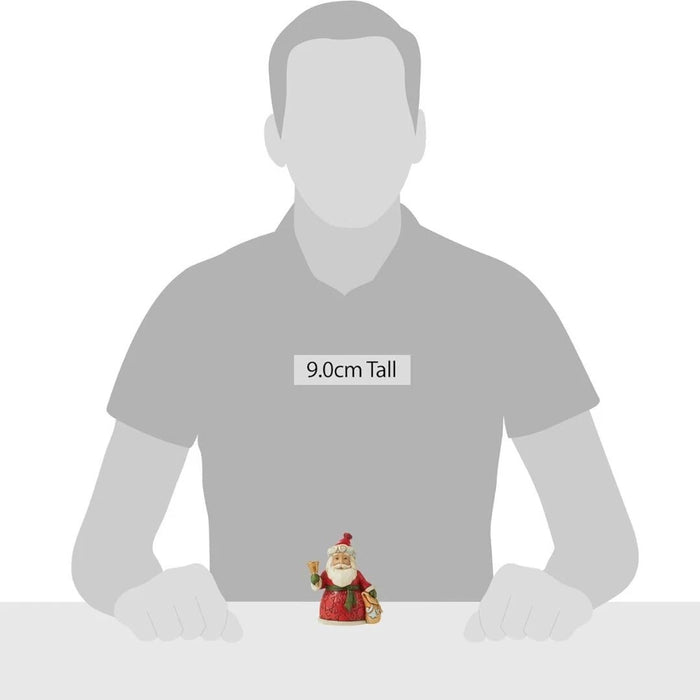 Enesco Jim Shore Heartwood Creek Santa with Bell and Bag Miniature Figurine NEW