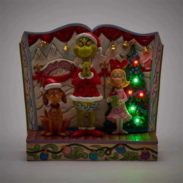 Jim Shore Dr. Seuss Grinch with Max and Cindy Figurine First Edition #6017056FE