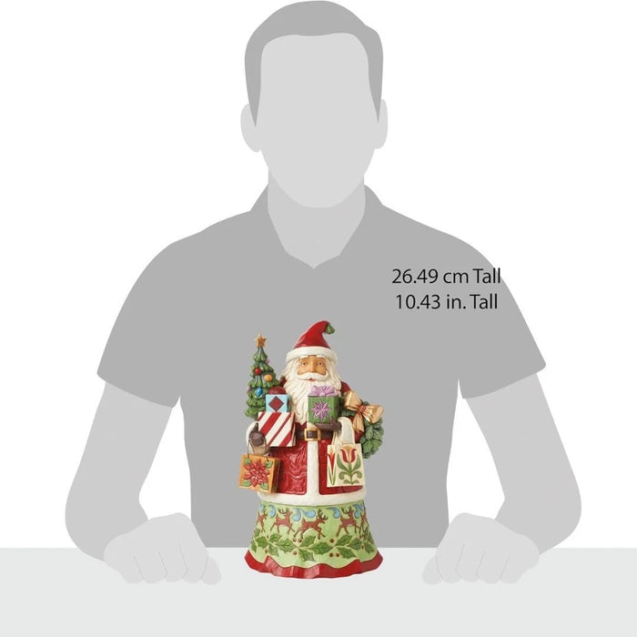 Enesco Jim Shore Heartwood Creek Santa Holding Gifts Bags Figurine, NEW NIB