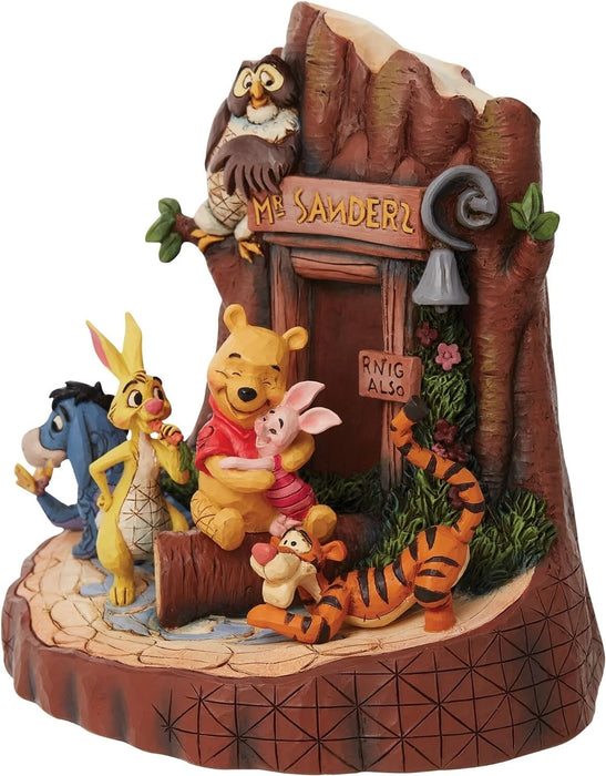 Jim Shore Disney Traditions Winnie The Pooh Mr. Sanders Carved by Heart, NIB NEW