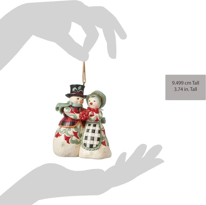 Jim Shore Heartwood Creek Highland Glen Mr. and Mrs. Snowman Hanging Ornament