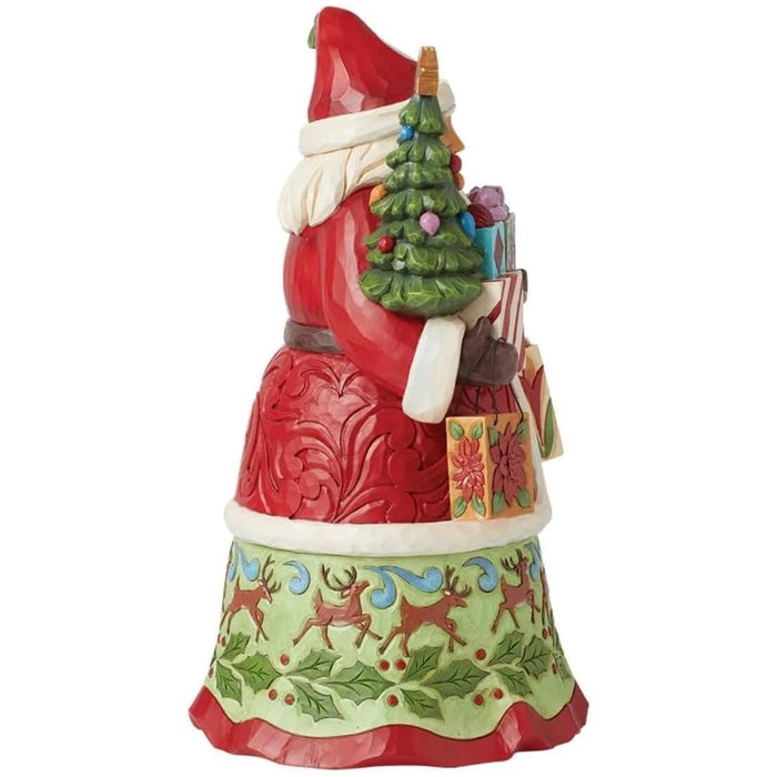 Enesco Jim Shore Heartwood Creek Santa Holding Gifts Bags Figurine, NEW NIB