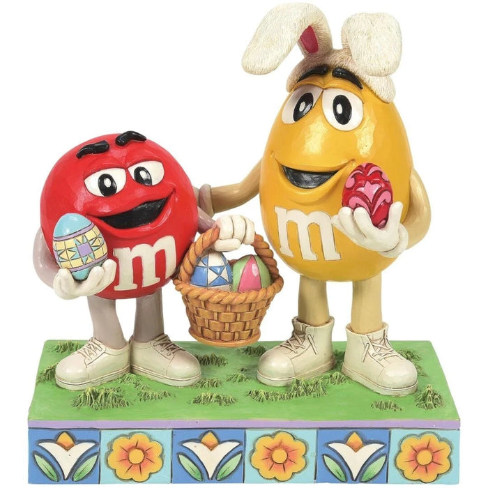 Enesco M&M's by Jim Shore Red and Yellow Characters with Easter Eggs Figurine