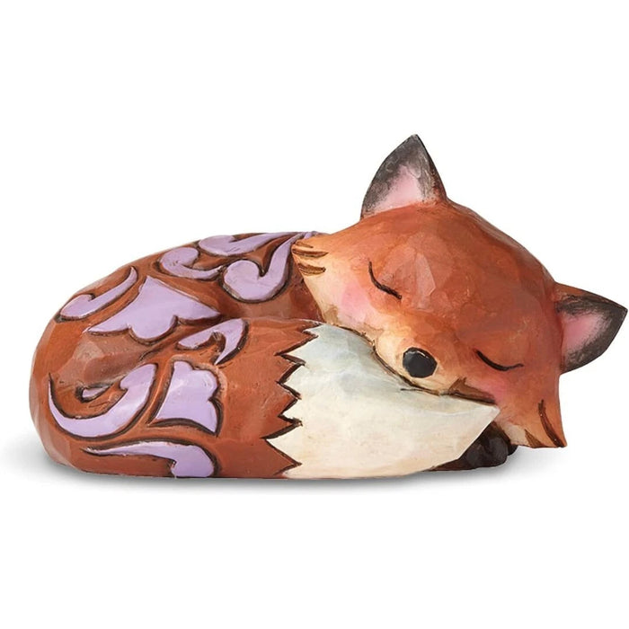 Enesco Jim Shore Heartwood Creek Fox Sleeping Miniature Figurine, NEW NIB
