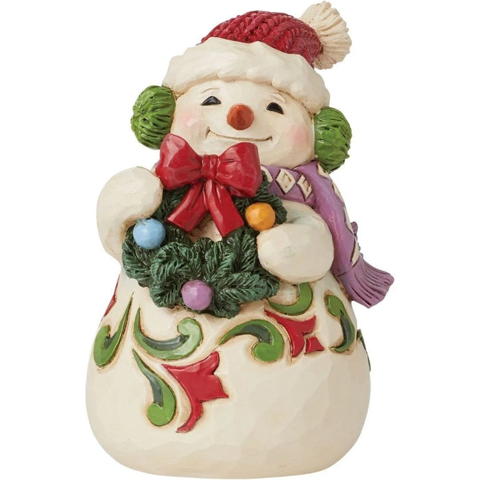 Jim Shore Heartwood Creek Snowman Wearing Earmuffs Miniature Figurine, NIB