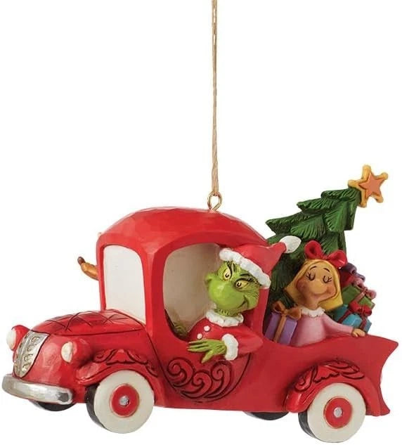 Enesco Dr. Seuss Grinch by Jim Shore Red Truck Hanging Ornament NEW NIB