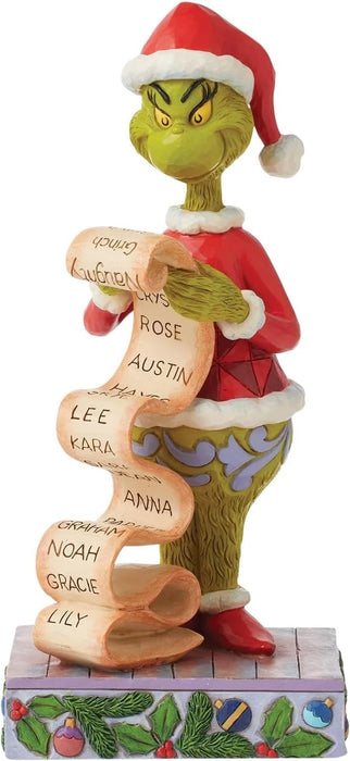 Dr. Seuss Grinch by Jim Shore Santa Grinch Holding the Naughty or Nice List NIB
