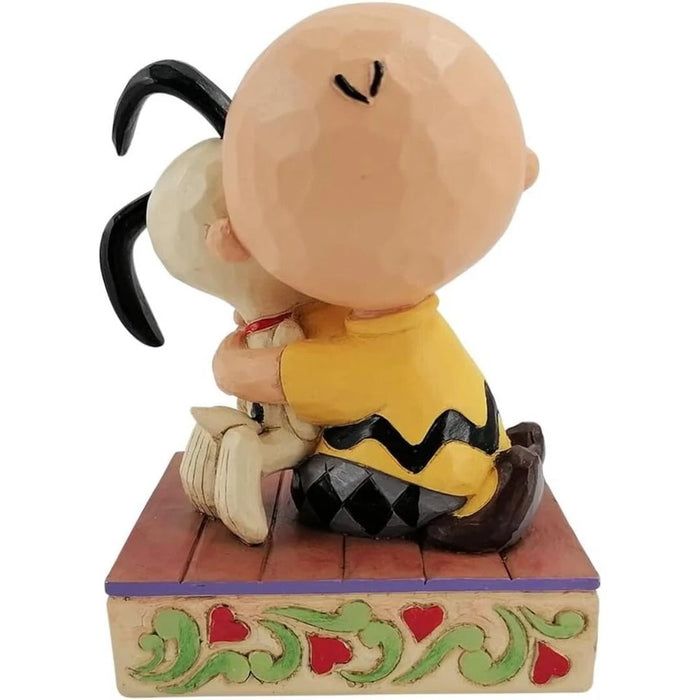 Enesco Peanuts by Jim Shore Charlie Brown and Snoopy Hugging Figurine, 4.5 Inch