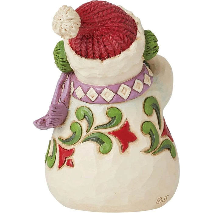 Jim Shore Heartwood Creek Snowman Wearing Earmuffs Miniature Figurine, NIB