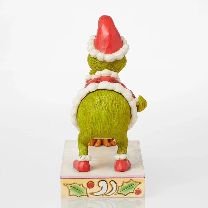 Dr. Seuss Grinch by Jim Shore Santa Grinch Petting Reindeer Max Figurine, NIB