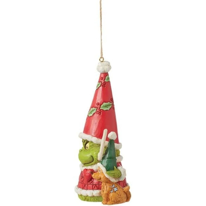 Jim Shore Santa Grinch Gnome with Reindeer Max Hanging Ornament, NIB NEW