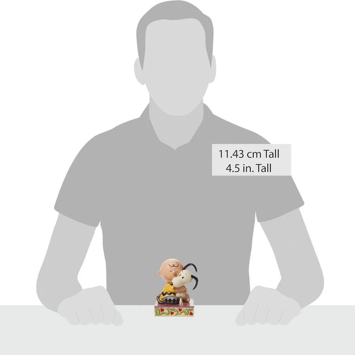 Enesco Peanuts by Jim Shore Charlie Brown and Snoopy Hugging Figurine, 4.5 Inch