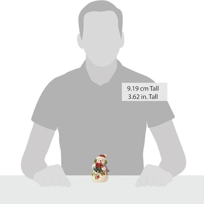 Jim Shore Heartwood Creek Snowman Wearing Earmuffs Miniature Figurine, NIB