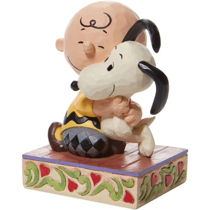 Enesco Peanuts by Jim Shore Charlie Brown and Snoopy Hugging Figurine, 4.5 Inch