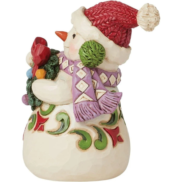 Jim Shore Heartwood Creek Snowman Wearing Earmuffs Miniature Figurine, NIB