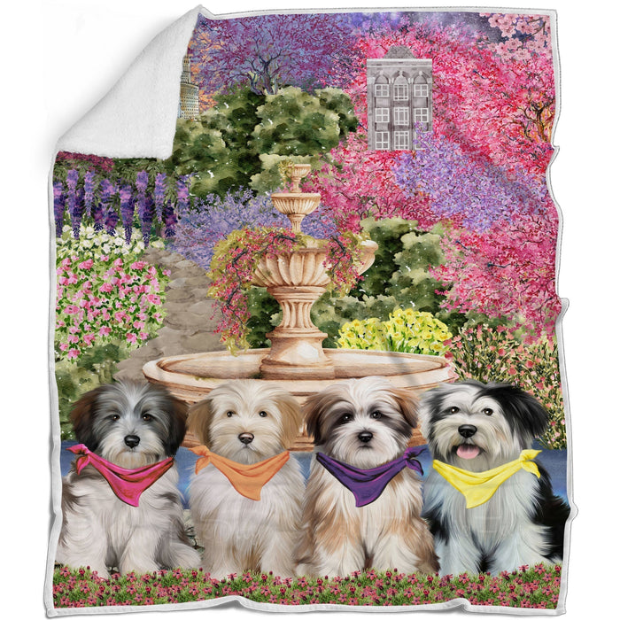 Tibetan Terrier Blanket: Explore a Variety of Custom Designs, Bed Cozy Woven, Fleece and Sherpa, Personalized Dog Gift for Pet Lovers